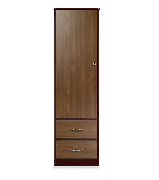 Wardrobe for Assisted Living Furniture 1-Door 2-Drawer in 2 Tone finish