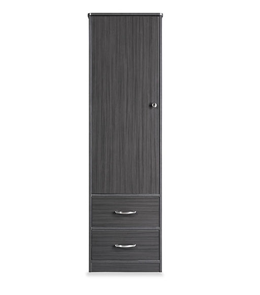 Wardrobe for Assisted Living Furniture 1-Door 2-Drawer in Coastal Grey finish