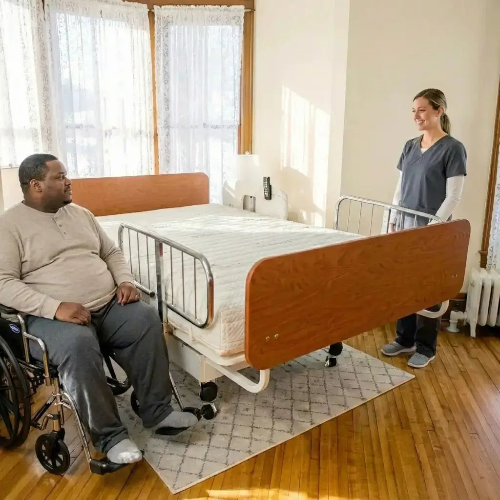 Patient resting on the Night Rider HD bariatric bed