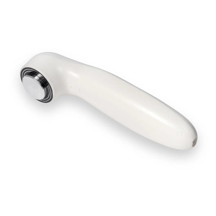 Oceanus Stimsonic ultrasound and TENS therapy device showing curved ergonomic handheld unit with metallic treatment head