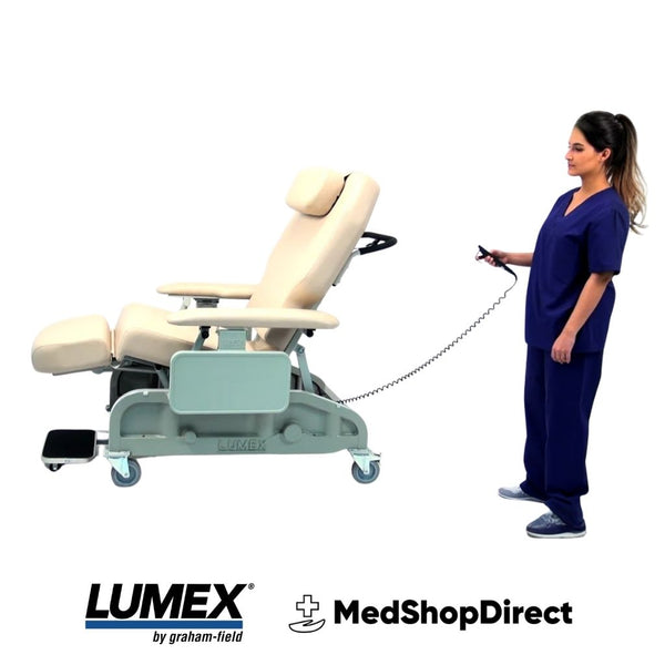 Lumex® Powered Bariatric Clinical Care Recliner - Infinite Positioning with Adjustable Backrest & Legrest | Graham-Field