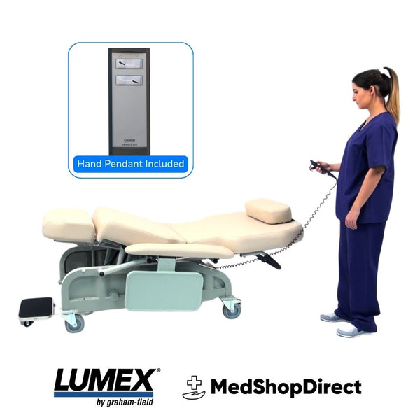 Lumex® Powered Bariatric Clinical Care Recliner - Infinite Positioning with Adjustable Backrest & Legrest | Graham-Field