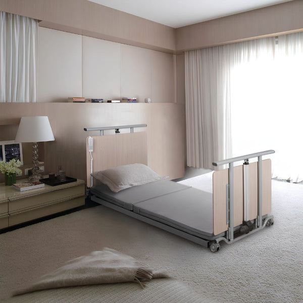 High Low Electric Hospital Bed - Prius Descend Ultra-Low Floor Bed | 36" x 80" | 2.7" Low