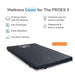 Waterproof mattress cover for PROEX 3 featuring anti-shear surface, flame retardant material, protected zipper, and easy-to-clean design