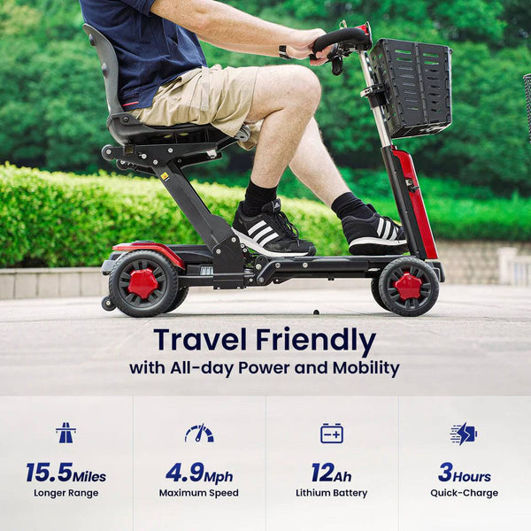 Vocic D91 Folding Mobility Scooter 4.9 MPH Maximum Speed - MedShop Direct