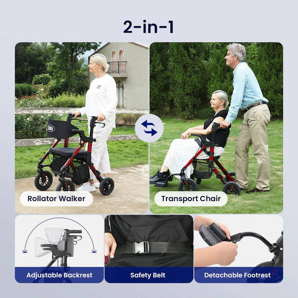 Vocic Z51 Shift Combo 2 In 1 Rollator Walker - MedShop Direct